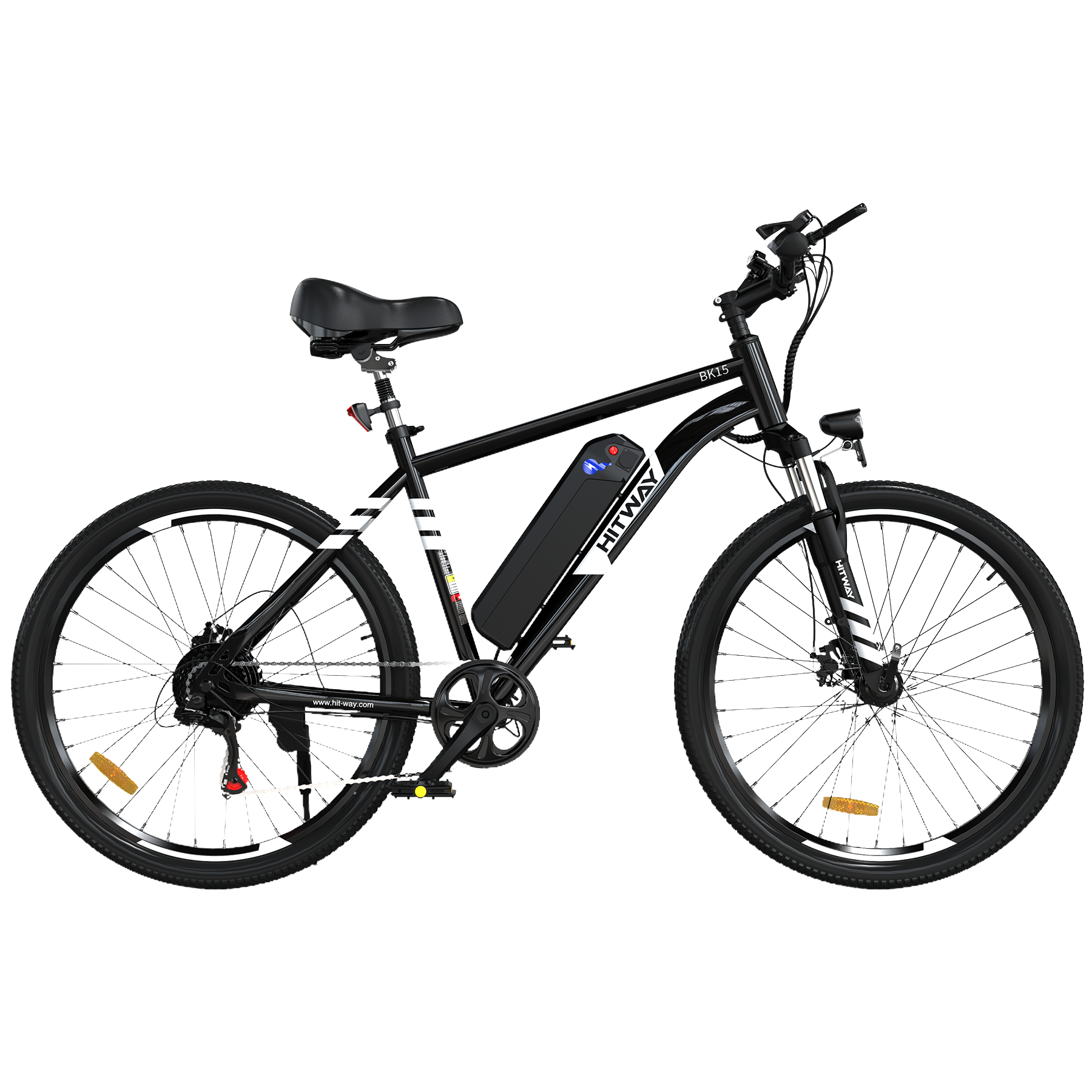 Vélo électrique Hitway BK18 250W - 27.5 Pouces, Autonomie 80km, Vitesse 25km/h, Blanc