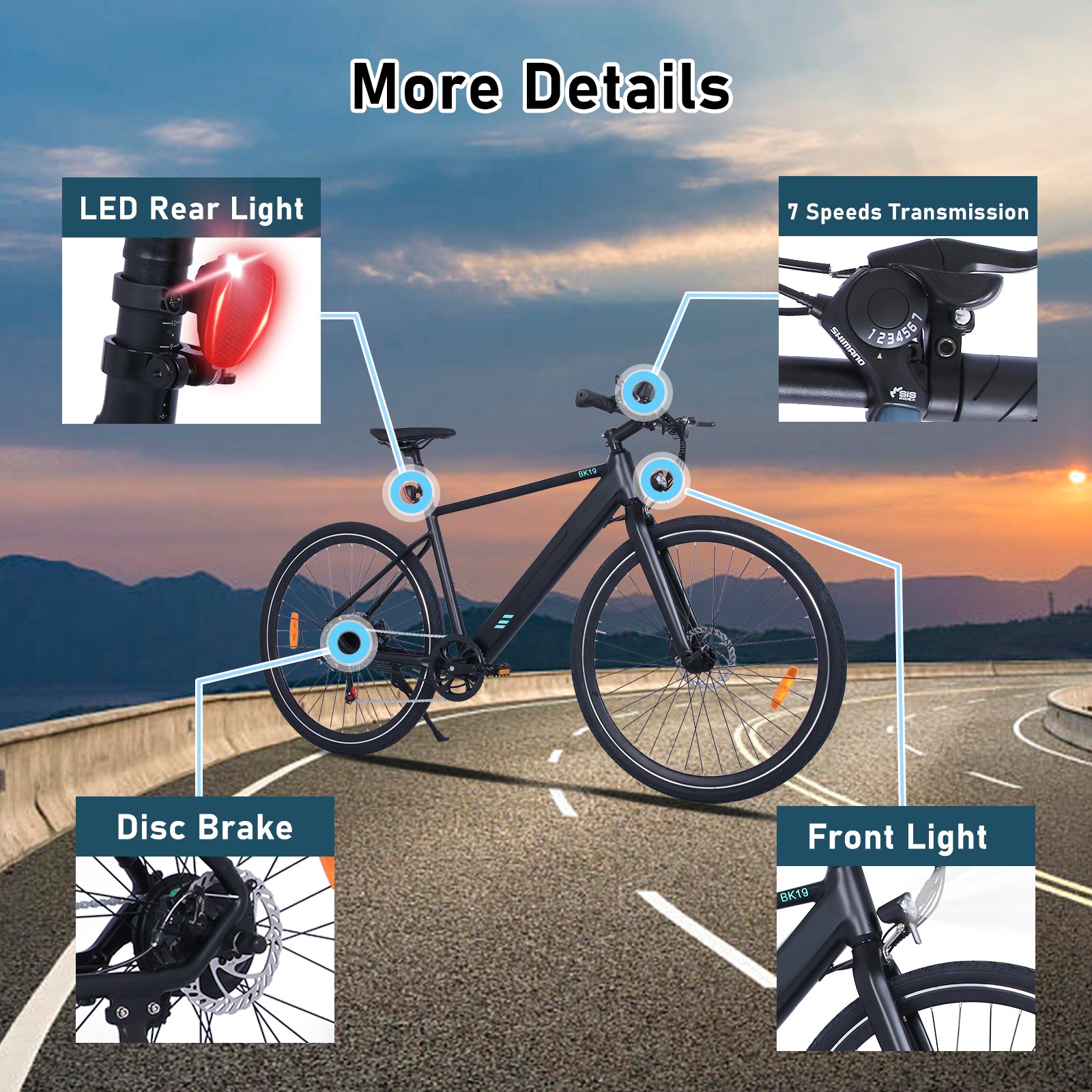 Bicicleta eléctrica de carretera BK19