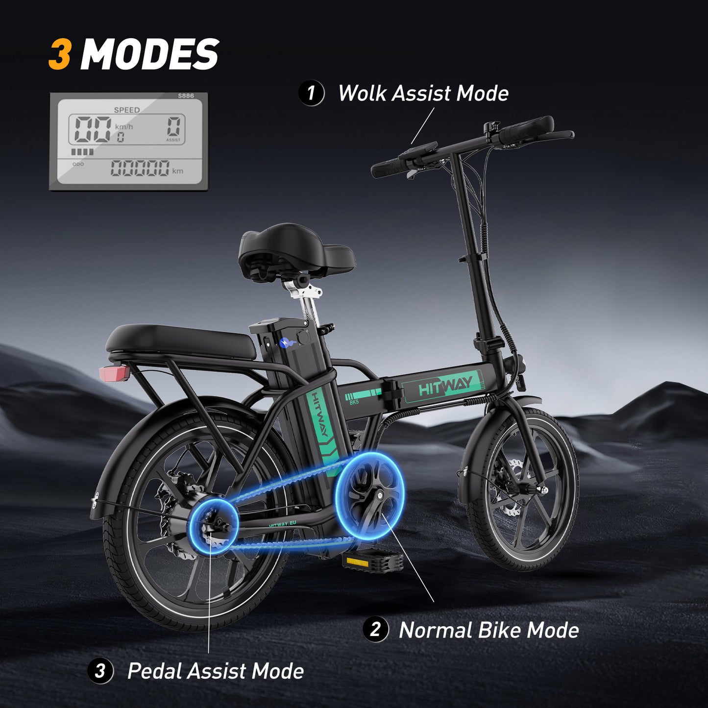 BK5S składany rower elektryczny