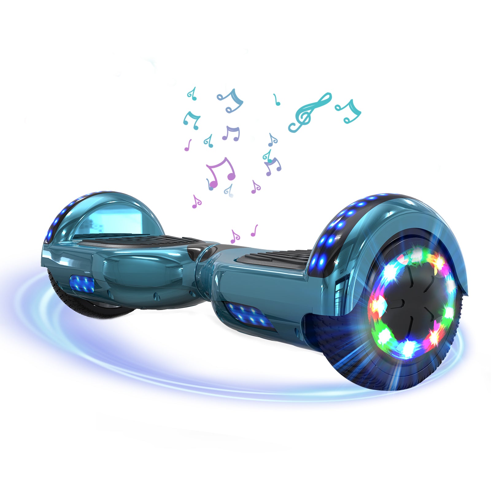 Blue hoverboard with discount lights