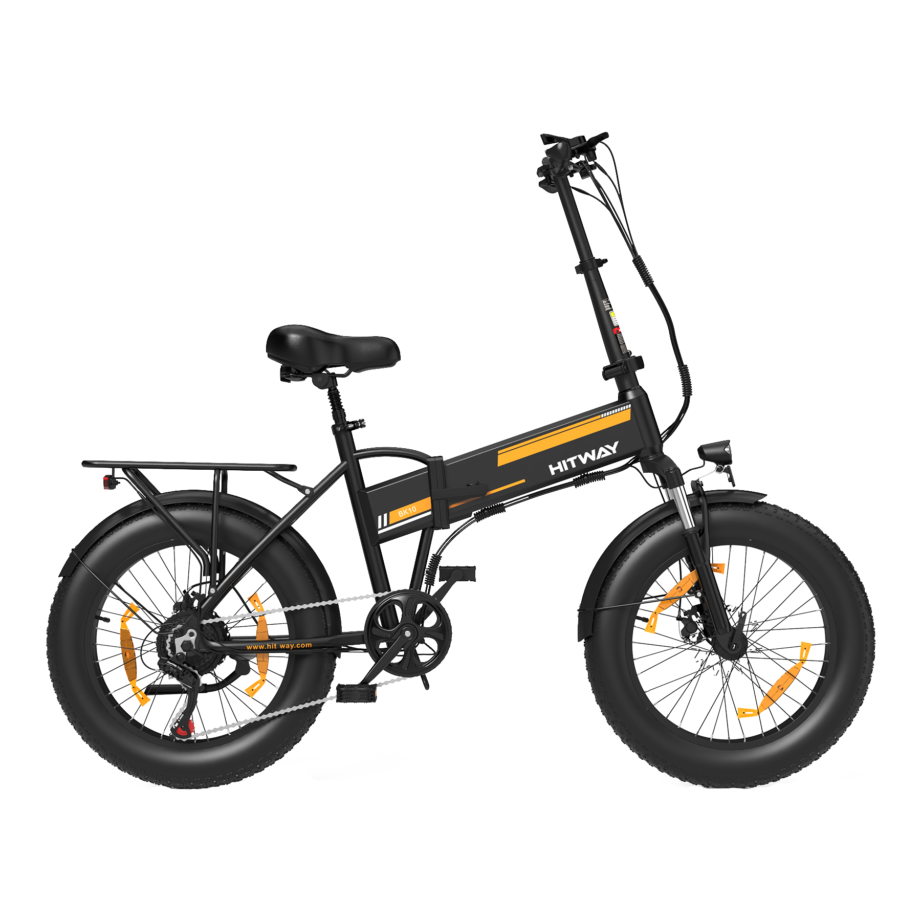 BK10 Folding Electric Bike 250W 36V 12AH 20*4.0 Fat Tire | HITWAY Ebike ...