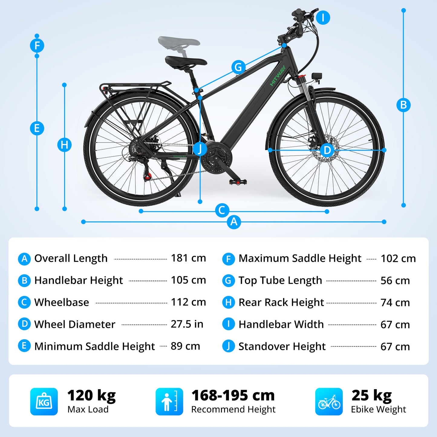 Vélo électrique BK7S Pro 27,5 pouces