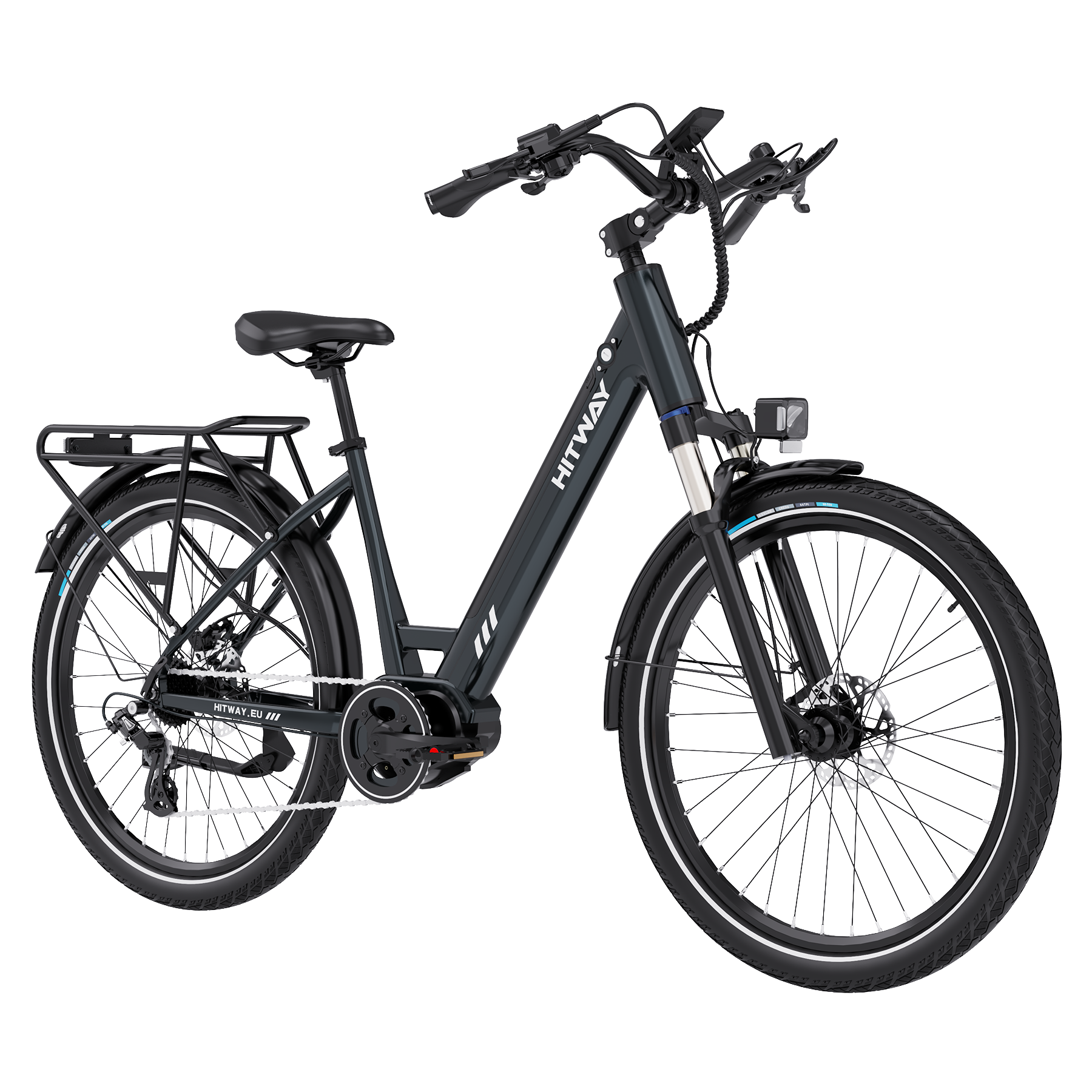 HITWAY BK33 Elektrofahrrad mit Mittelantrieb – Step-Over-Rahmen, leistungsstarkes E-Bike mit 80 Nm Drehmomentsensor – HITWAY EU