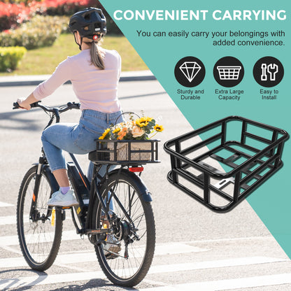 Cestino per bici posteriore Borsa per portapacchi per bicicletta Cestino per bici elettrica Fron di grande capacà Cestini per bici Portapacchi posteriore per lo shopping da viaggio all'aperto 18 Cestino per bici posteriore Borsa per portapacchi per bicicletta Cestino per bici elettrica Fron di grande capacà Cestini per bici Portapacchi posteriore per lo shopping da viaggio all'aperto 18