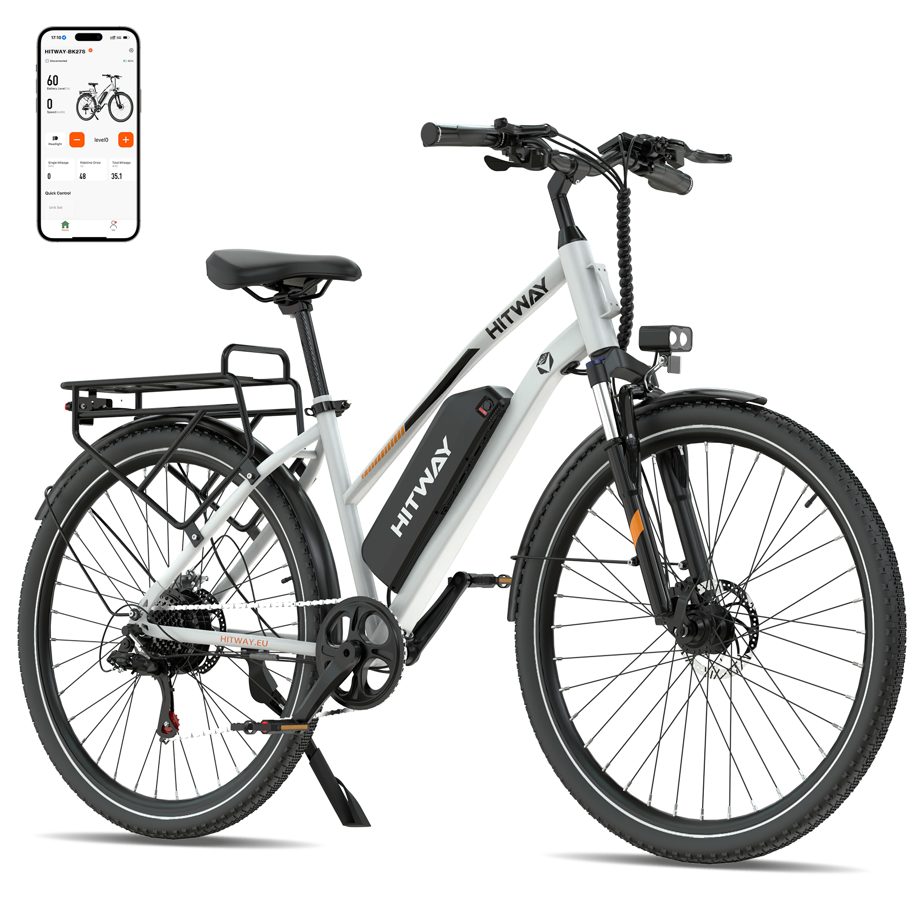 leichtgängiges damenfahrrad BK27S Elektrofahrrad 36V 13Ah 28 Zoll City Ebike