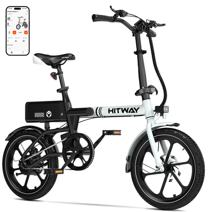 BK35S 18 kg leichtes faltbares Elektrofahrrad, 35–70 km Reichweite, 36 V 9 Ah Akku – HITWAY EU