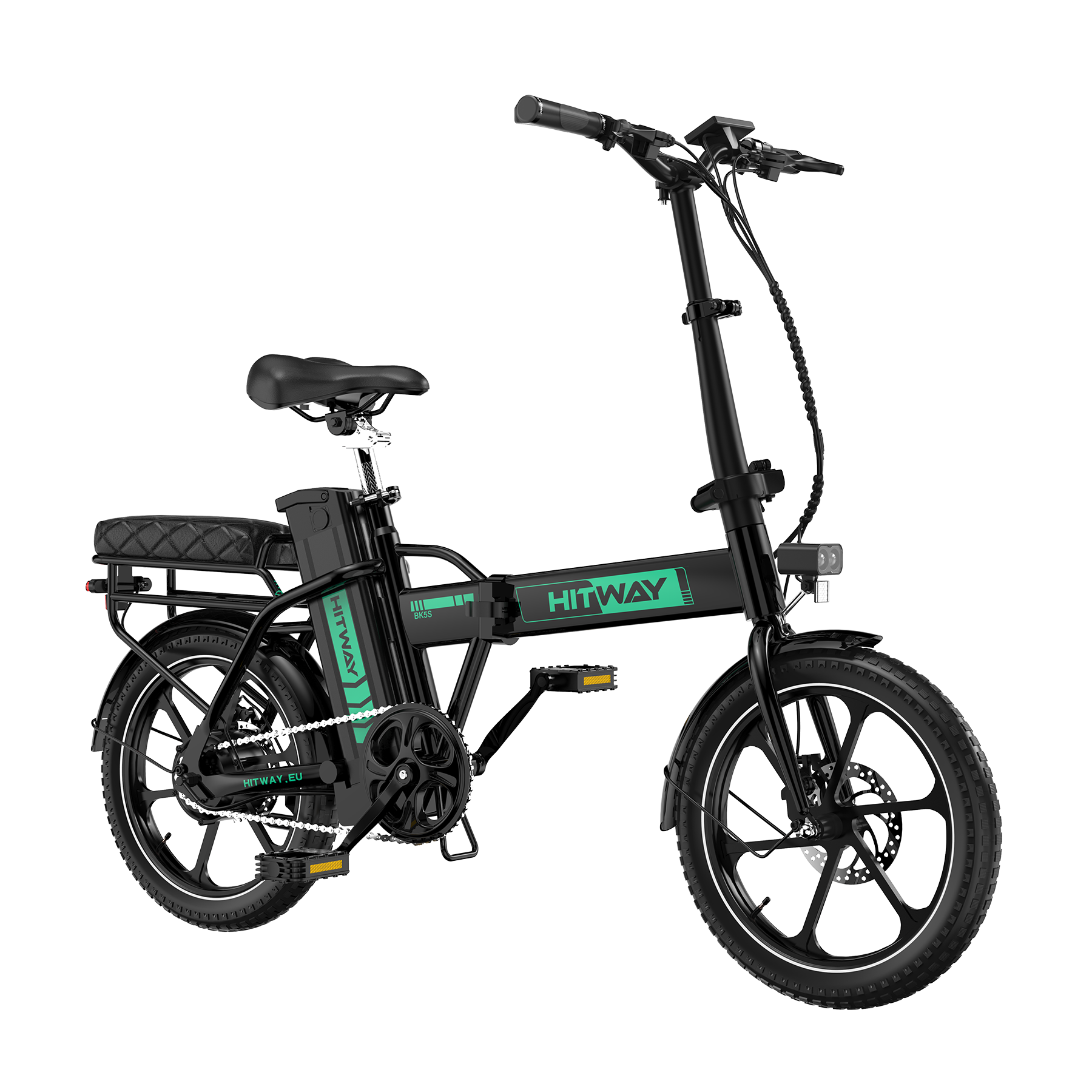 BK5S zusammenklappbares Elektrofahrrad, 35–90 km Laufleistung, 250 W, 36 V, 10,4 Ah, 374,4 Wh, Mini-E-Bike für Jugendliche und Erwachsene