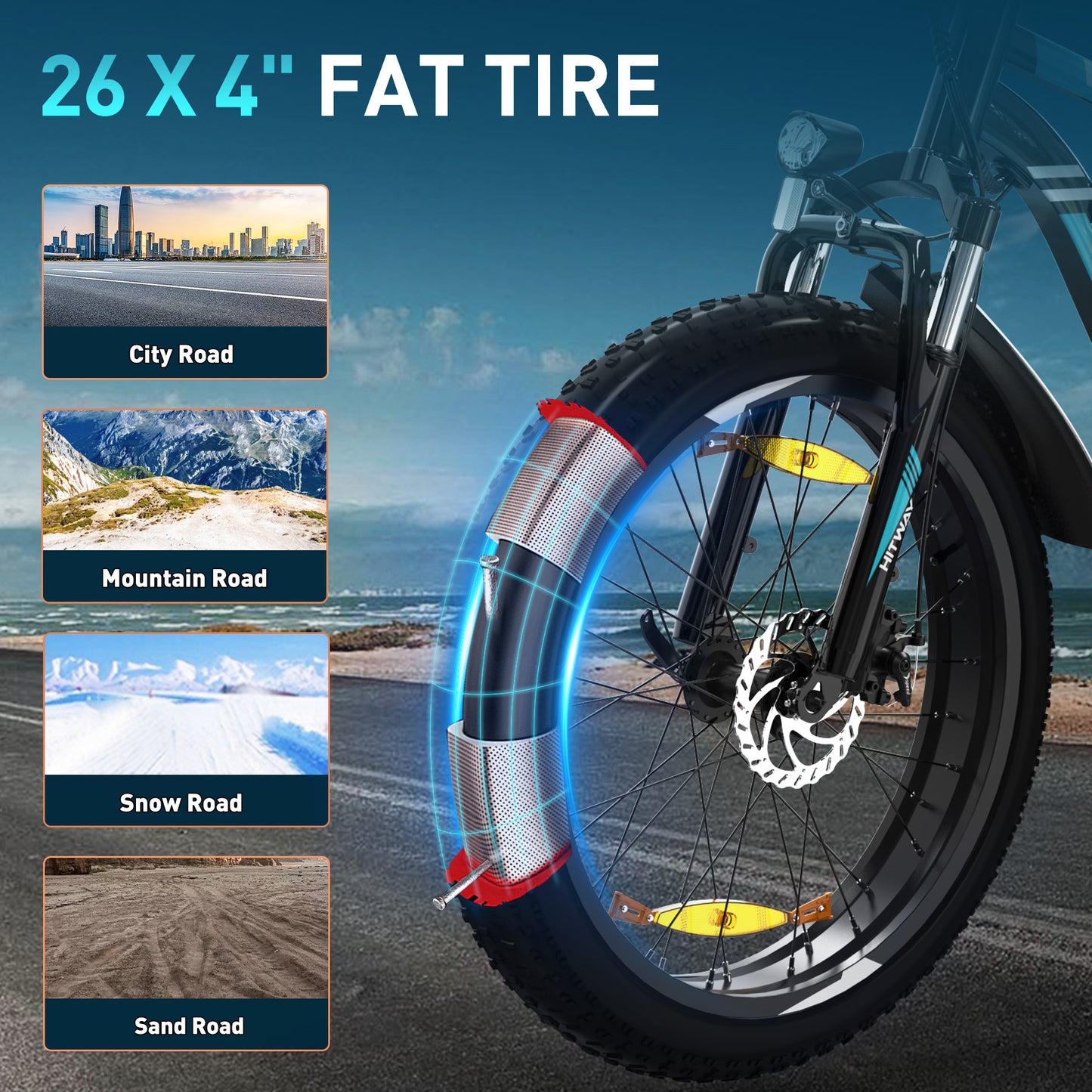 BK15 4.0 Fat Tire Bike électrique