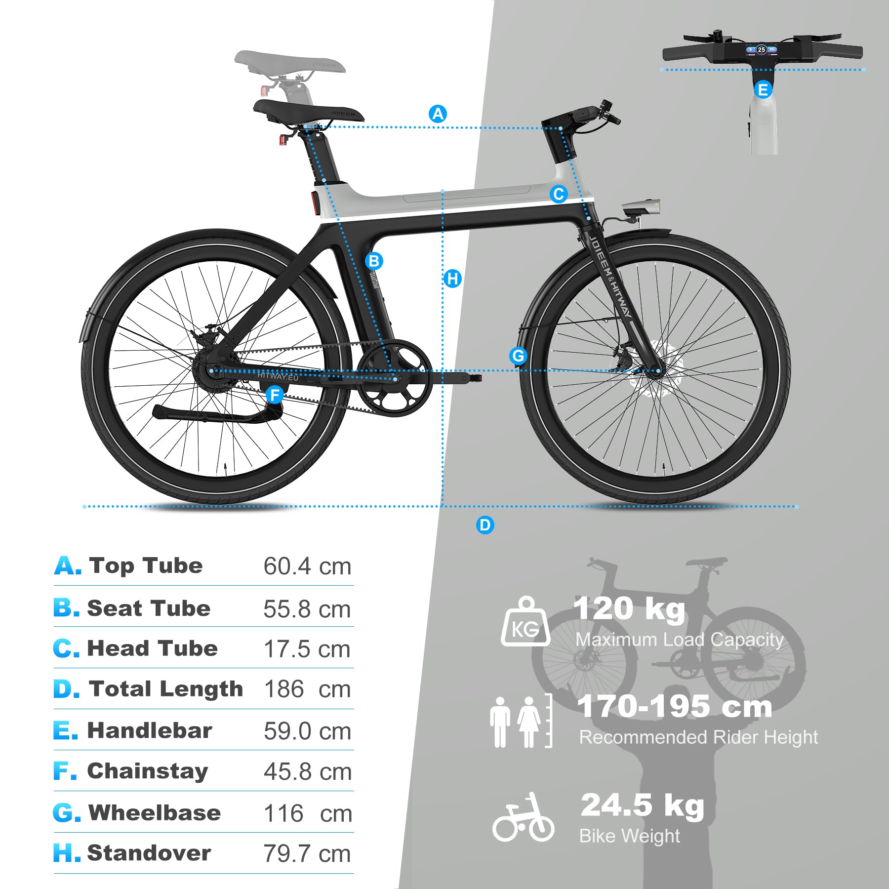 fahrrad rahmengröße 186 cm Ebike X – HITWAY EU